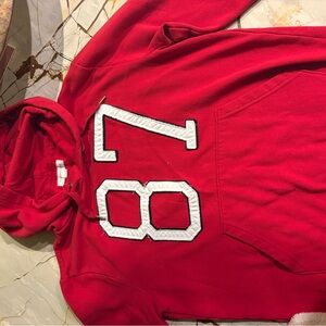 Aeropostale Red Men's Hoodie with 87 Design